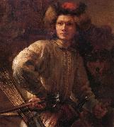 Details of  The polish rider Rembrandt
